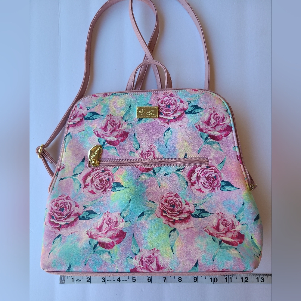 Betsey Johnson Pink Floral Backpack